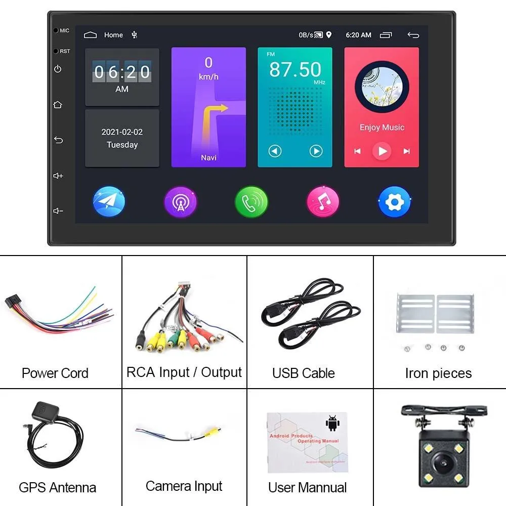 10 Inch Android Wifi Car Navigation Player 2   32G Reversing Video Standard   4Lights Camera