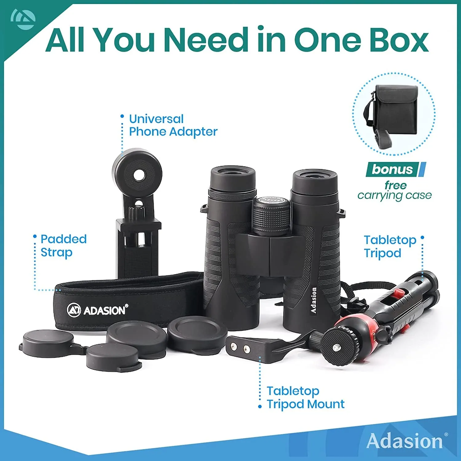 12X42 HD Binoculars for Adults High Powered with Phone Adapter and Tripod, Super Bright Waterproof Binoculars for Bird Watching Cruise Ship Hiking Travel Sports