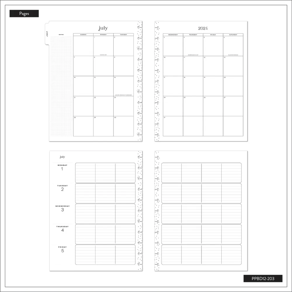 2024 Happy Teacher Happy Planner - Big Teacher Layout - 12 Months