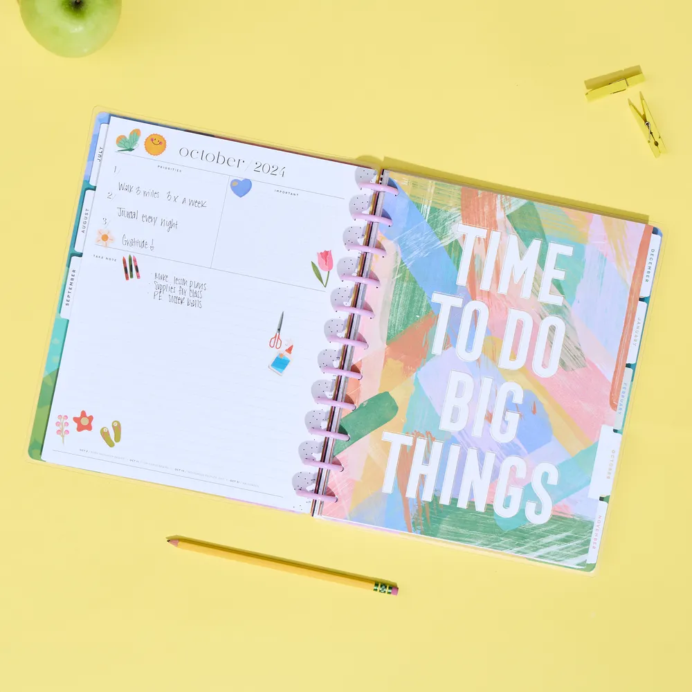 2024 Happy Teacher Happy Planner - Big Teacher Layout - 12 Months
