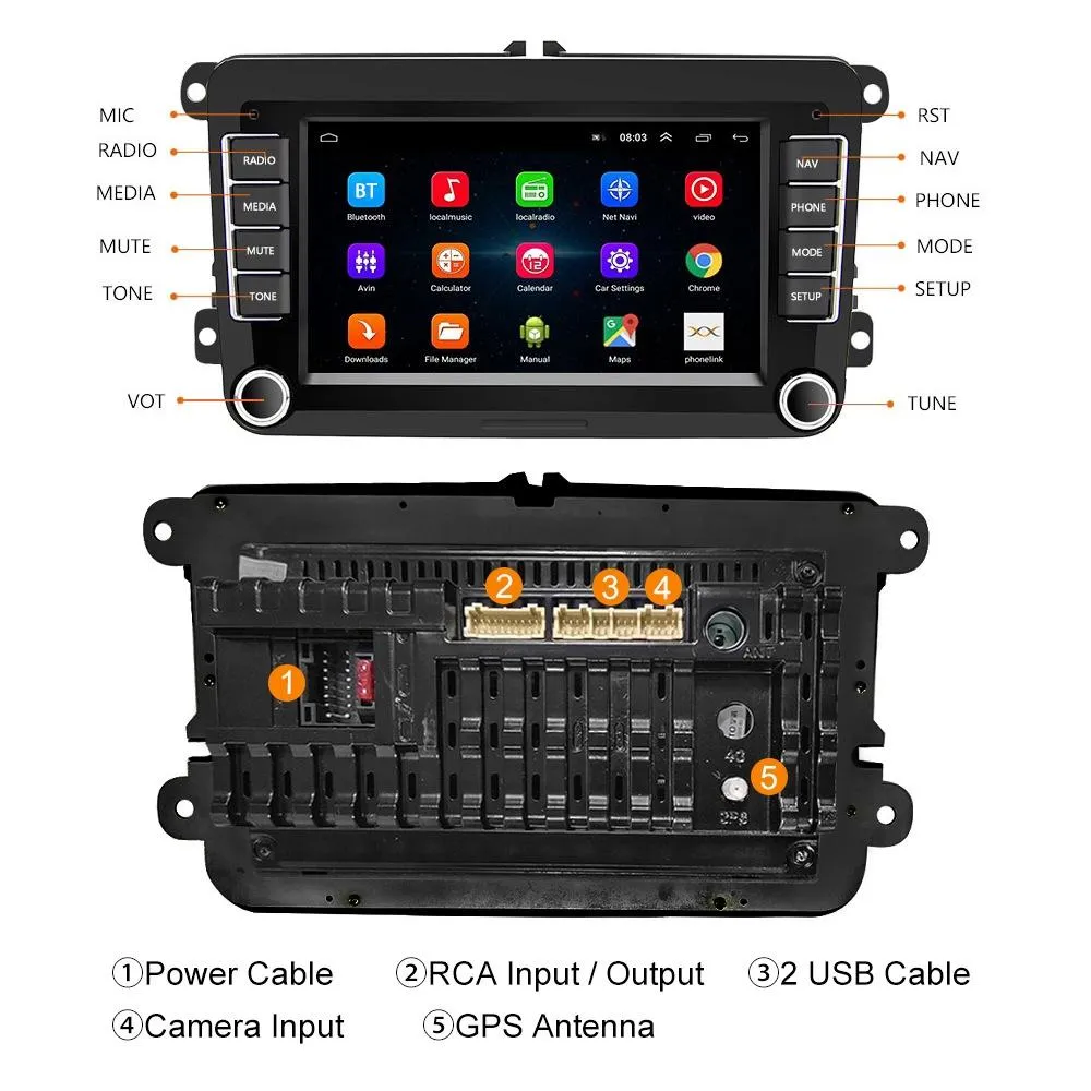 7 Inch Android Car Navigation Player   Wireless Carplay - 2   32G   Ahd Camera
