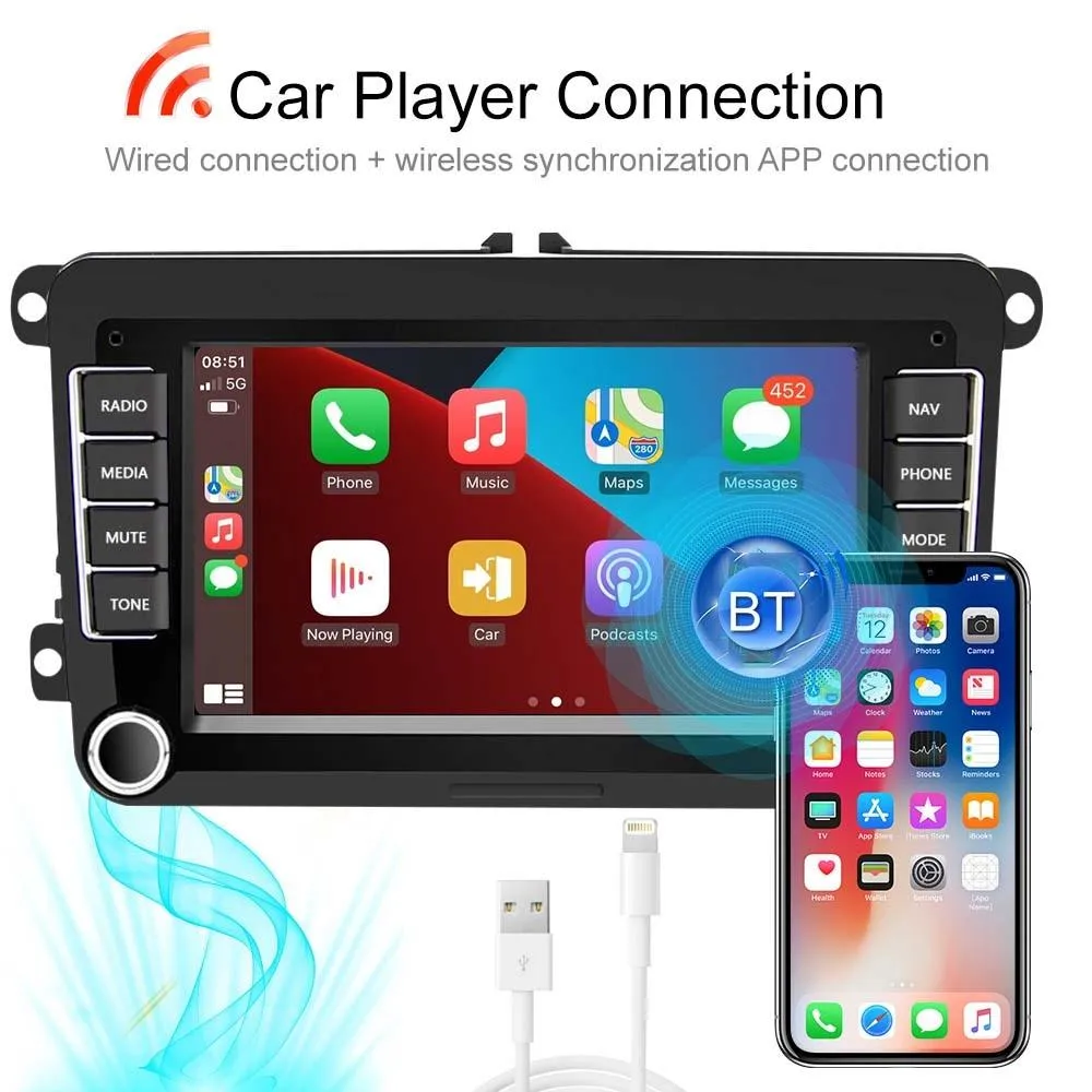 7 Inch Android Car Navigation Player   Wireless Carplay - 2   32G   Ahd Camera