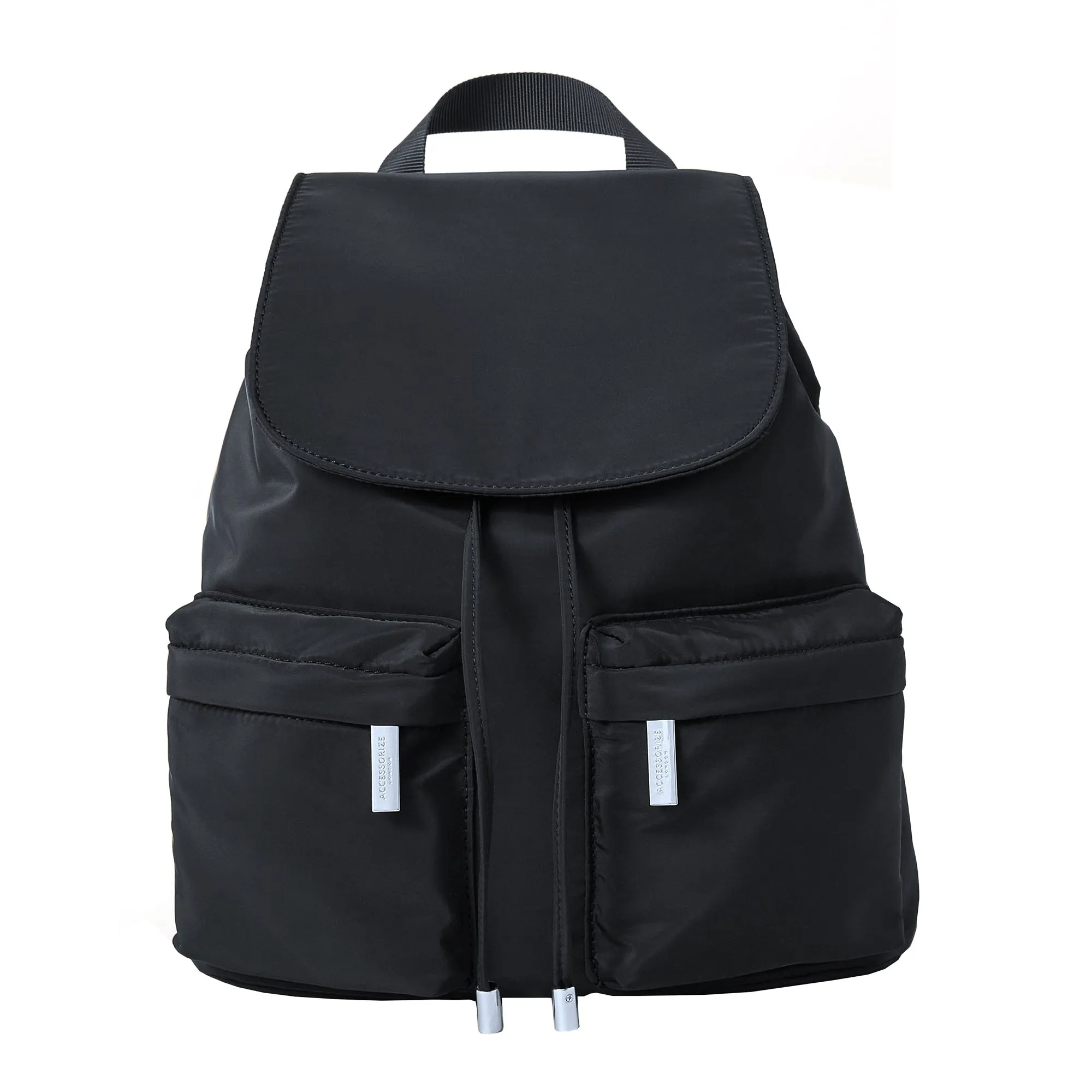 Accessorize London Women's Recycled nylon zip backpack