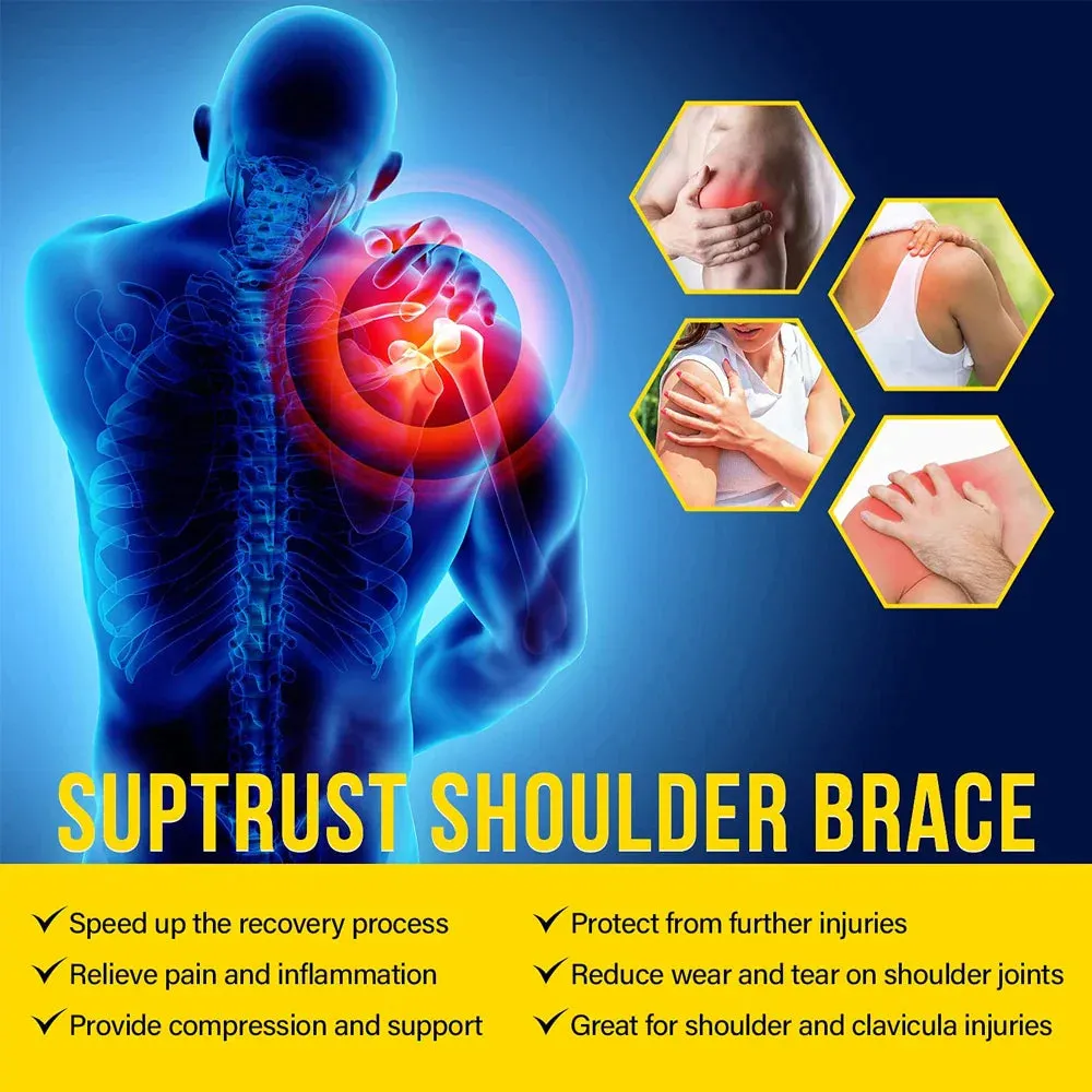 Adjustable Compression Shoulder Brace Sleeve Wrap for Pain Relief Dislocated Ac Joint