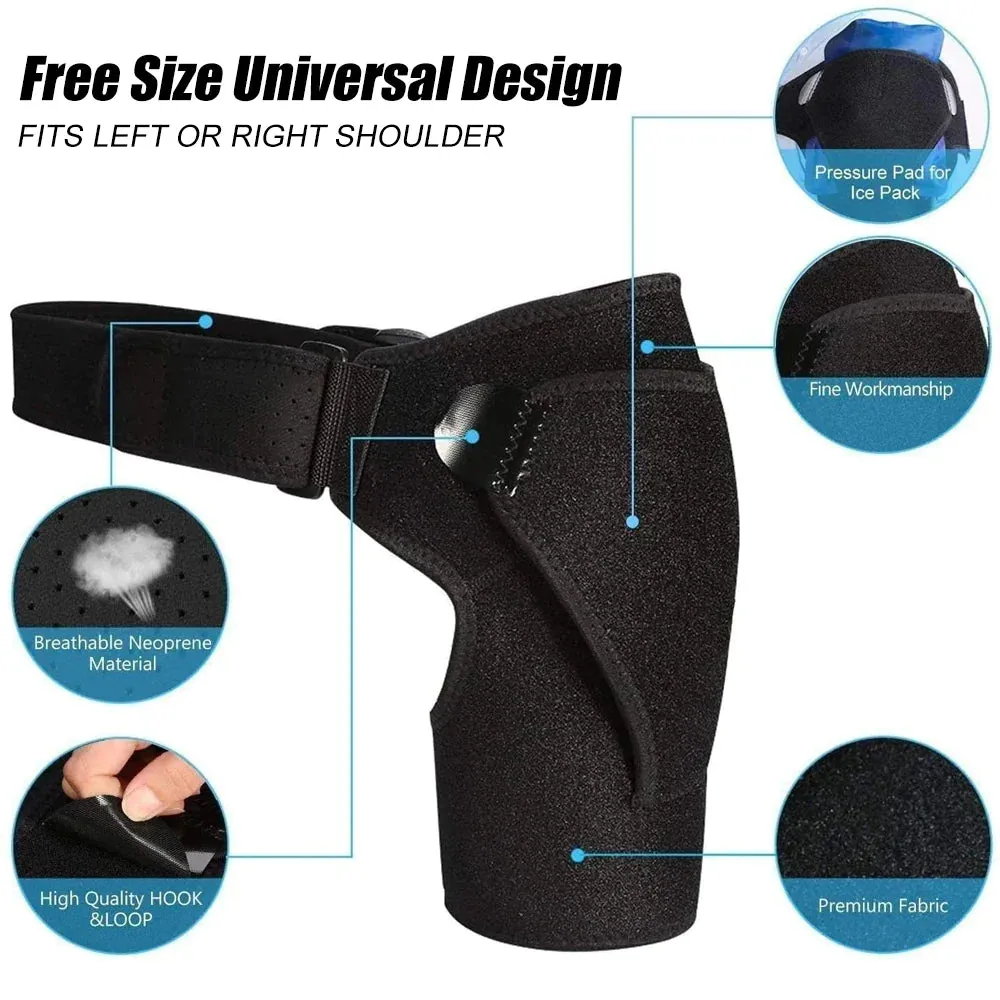 Adjustable Compression Shoulder Brace Sleeve Wrap for Pain Relief Dislocated Ac Joint