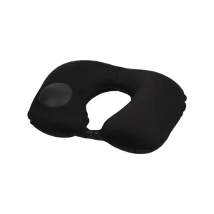 Air Pump U-Shape Inflatable Travel Neck Pillow 150P 183131 Black - Shop Now For Best Deals
