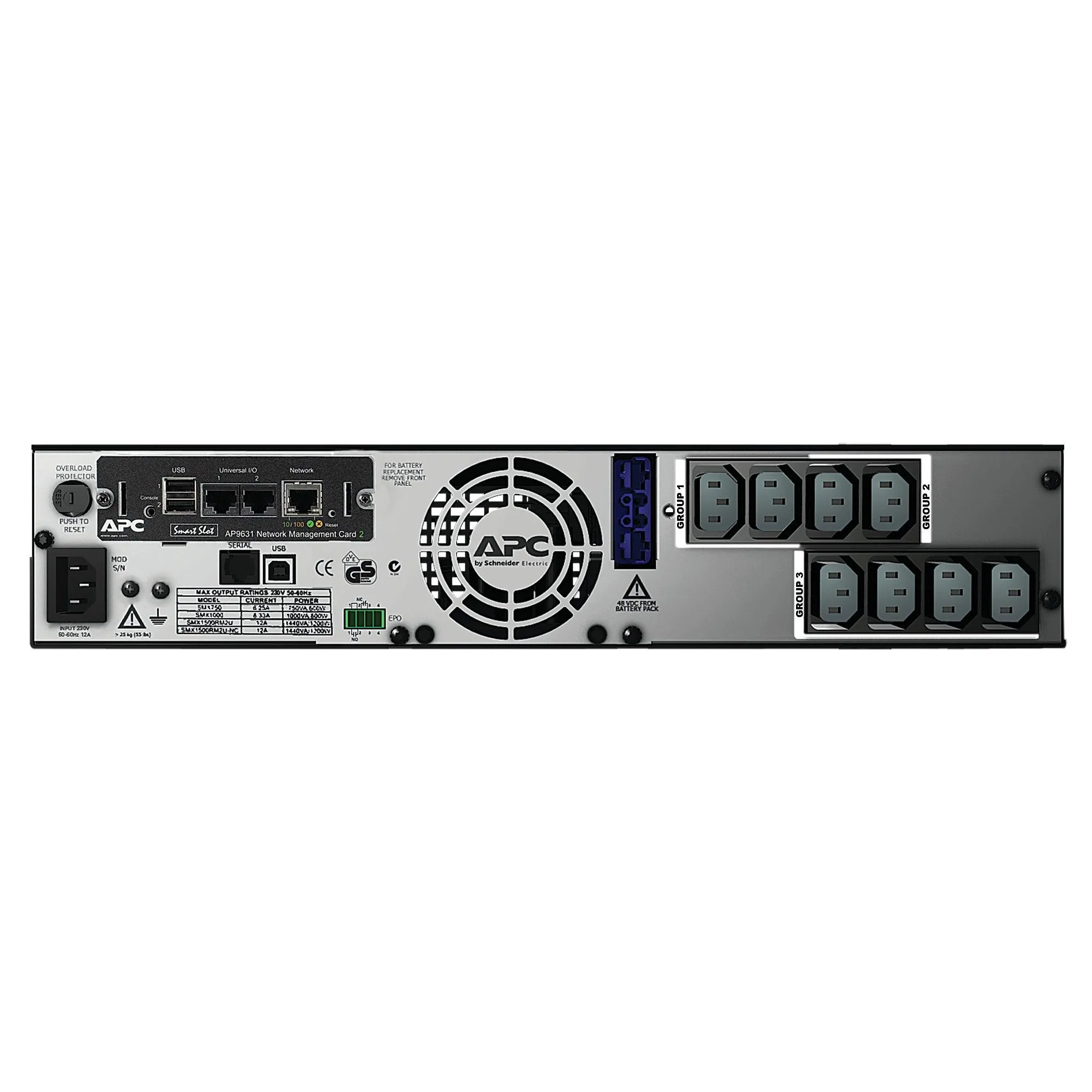 APC Smart-UPS X 1500VA Rack|Tower LCD 230V with Network Card (SMX1500RMI2UNC)