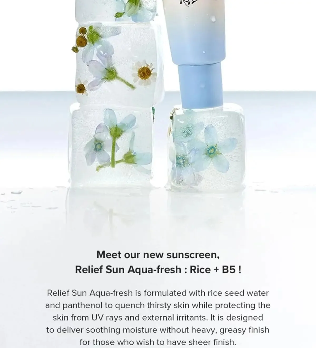 BEAUTY OF JOSEON Relief Sun Aqua Fresh Rice   B5 SPF50  PA     50 ML