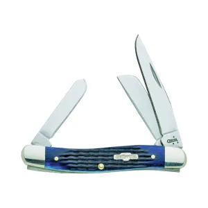 CASE 02801 Folding Pocket Knife, 2.57 in Clip, 1.88 in Sheep Foot, 1.71 in Spey L Blade, Stainless Steel Blade, 3-Blade