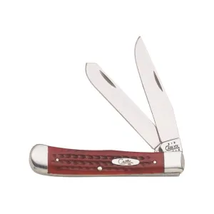 CASE 783 Folding Pocket Knife, 3-1/4 in Clip, 3.27 in Spey L Blade, Stainless Steel Blade, 2-Blade, Red Handle