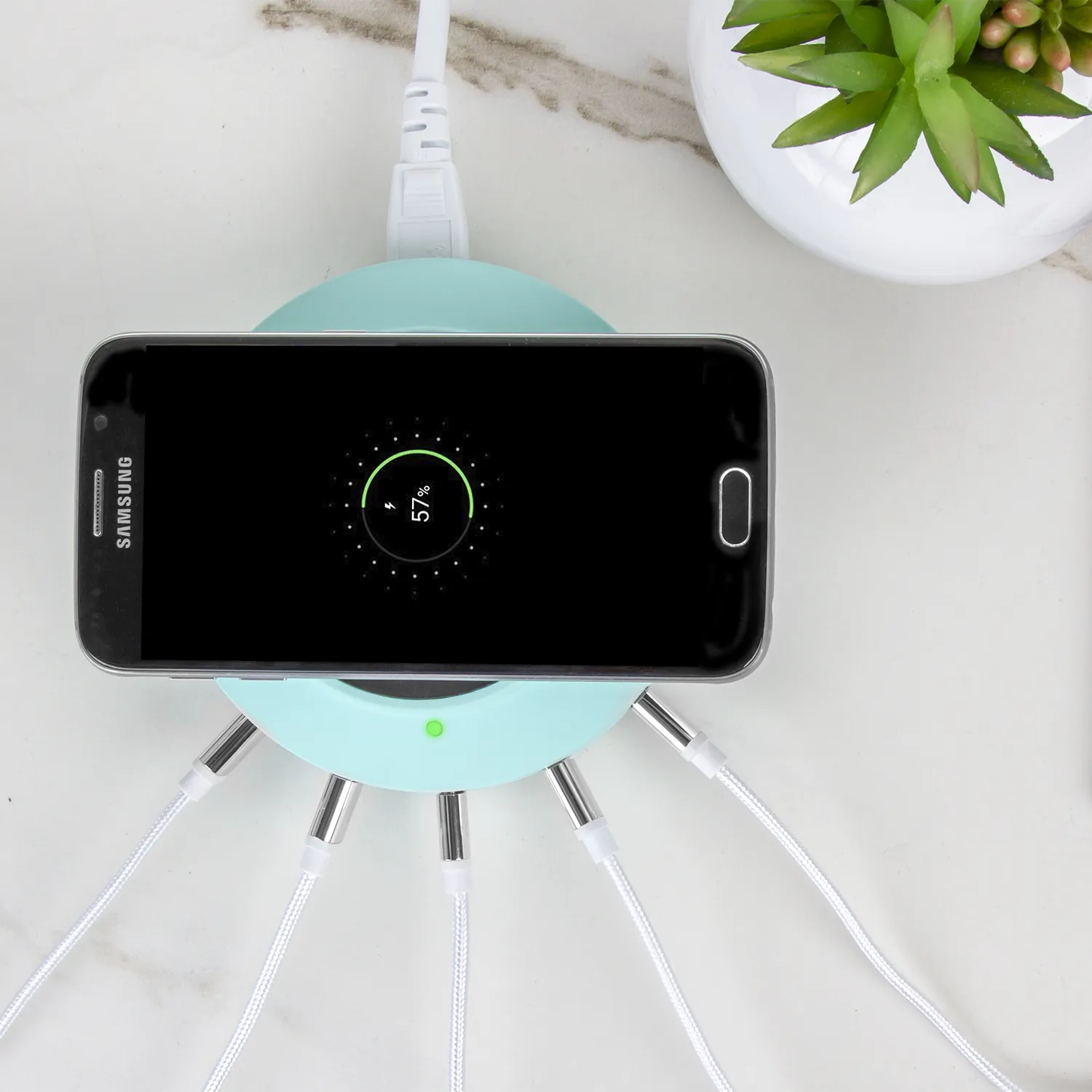 ChargeHub X5 Elite 3005 – 5 Port USB Charger with 5 USB Charging Cables