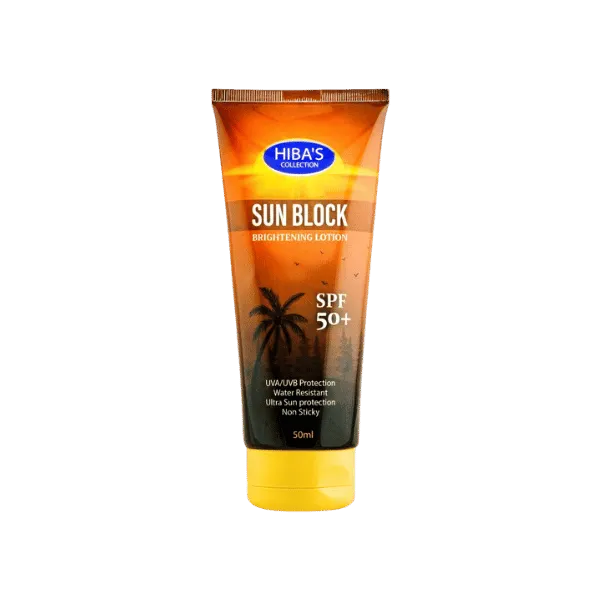 Hiba's Bright & Glow Sun Block SPF 60 Whitening Lotion 50ml.