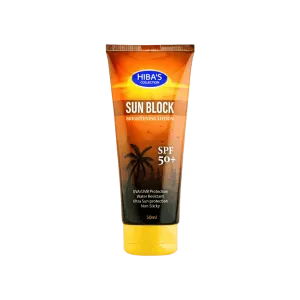 Hiba's Bright & Glow Sun Block SPF 60 Whitening Lotion 50ml.