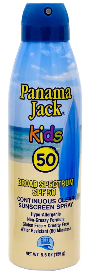 Panama Jack 4350 Continuous Spray Kids Sunscreen, 5.5 oz Bottle :EA: QUANTITY: 12