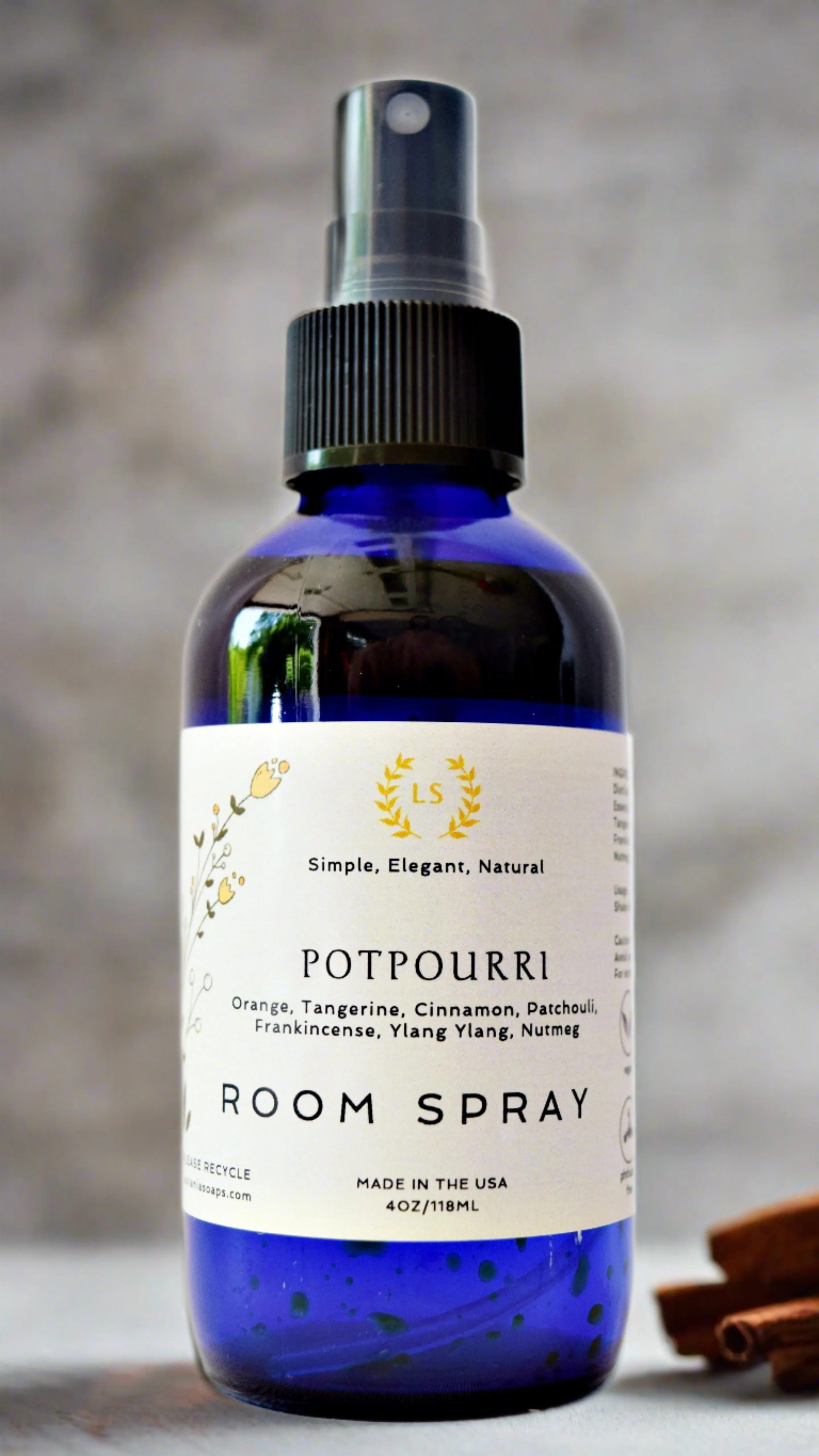 Room Spray Air Freshener |  Citrus, Holiday Cheer, Gingerbread, Peppermint, Potpourri