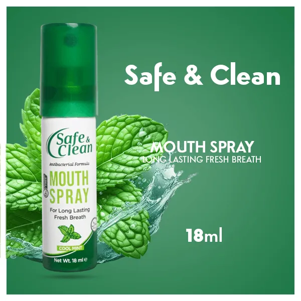 Safe And Clean Mouth Spray Cool Mint Flavour 18ml