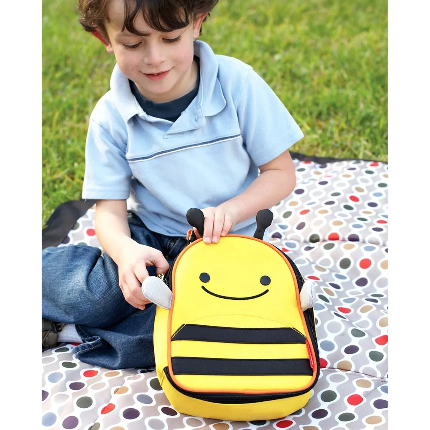 Skip Hop Zoo Lunchie Insulated Kids Lunch Bag, Bee for Kids Ages 3 