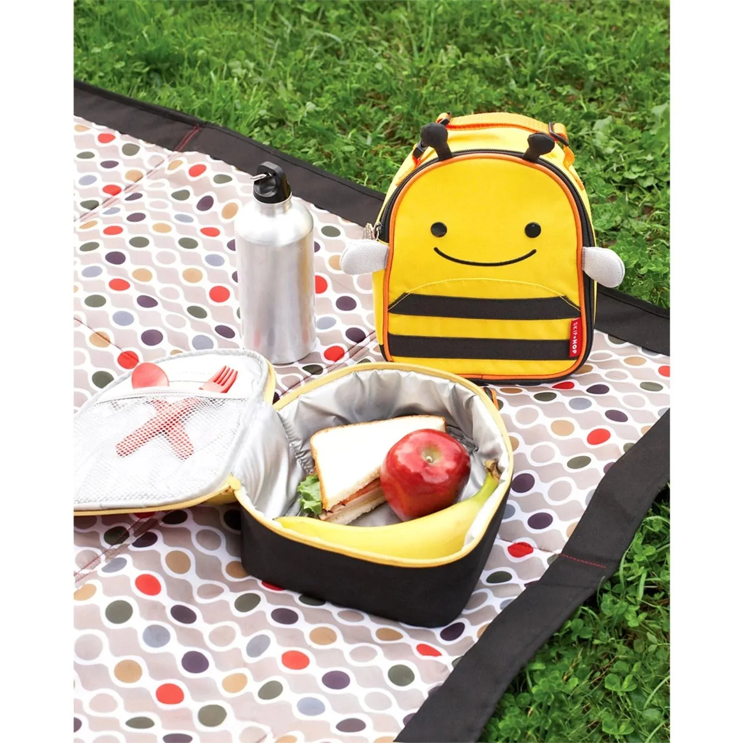 Skip Hop Zoo Lunchie Insulated Kids Lunch Bag, Bee for Kids Ages 3 