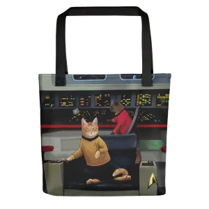 Star Trek: The Original Series Kirk's Chair Cat Premium Tote Bag