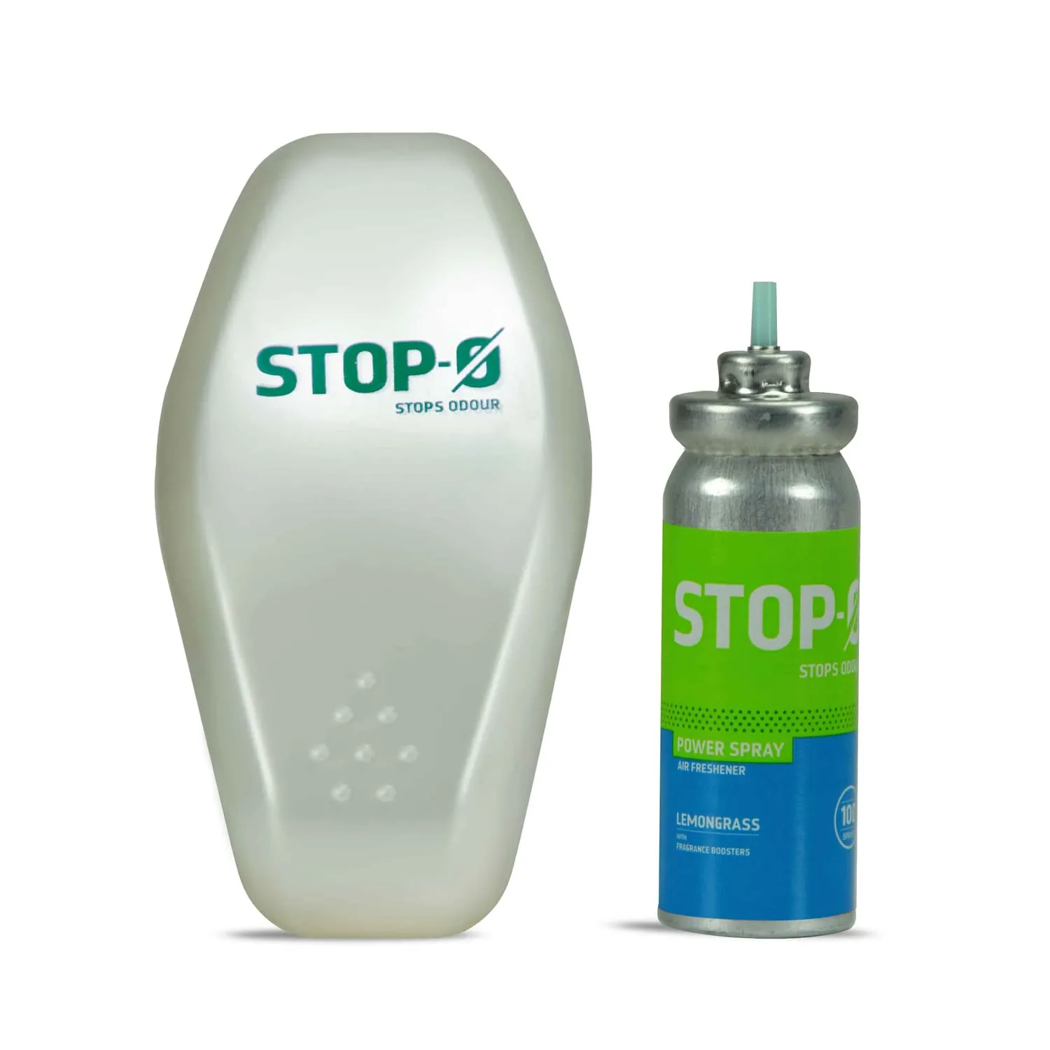 Stop-O One Touch Power Spray| Pack of 3 Lemongrass Air Freshener Spray for Bathroom/Toilet |Fresh Lemongrass Fragrance | 1 Dispenser   1 Refill per pack