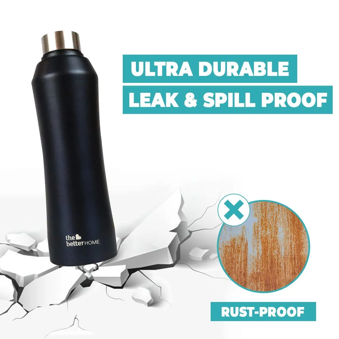 The Better Home Stainless Steel Water Bottle 1 Litre | Non-Toxic & BPA Free Water Bottles 1  Litre | Rust-Proof, Lightweight, Leak-Proof & Durable Steel Bottle For Home, Office & School (Pack of 50)