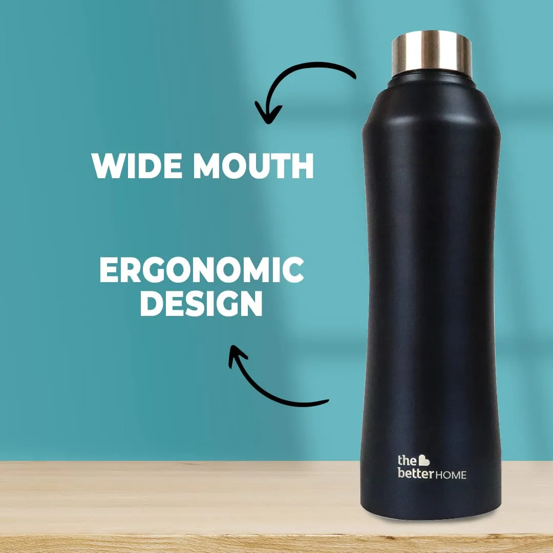 The Better Home Stainless Steel Water Bottle 1 Litre | Non-Toxic & BPA Free Water Bottles 1  Litre | Rust-Proof, Lightweight, Leak-Proof & Durable Steel Bottle For Home, Office & School (Pack of 50)