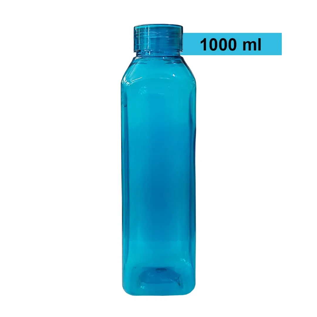 Urbane Home BPA Free Plastic Water Bottles | Unbreakable, Leak Proof, 100% Food Grade Plastic | For Kids & Adults | Refrigerator Plastic Bottle Set of 6|Blue
