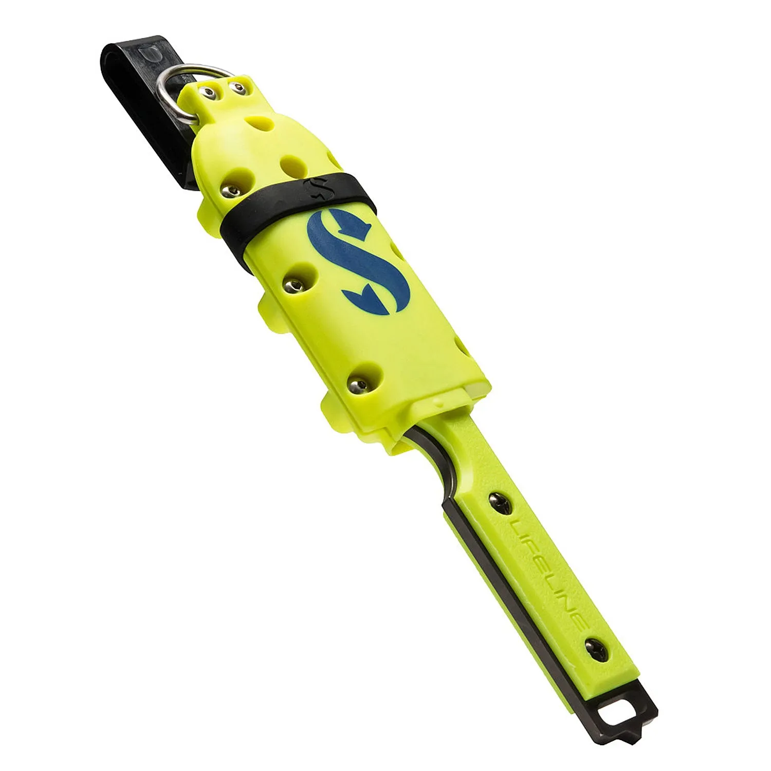 Used ScubaPro JAWZ Ti Scuba Dive Knife - Black/Yellow