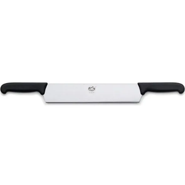 VICTORINOX CHEESE KNIFE, TWO BLACK HANDLES - 30 CM