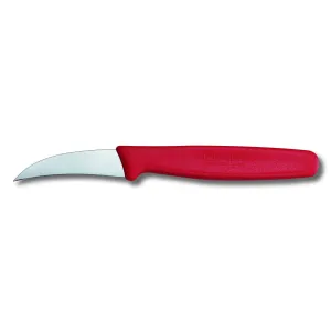VICTORINOX PARING KNIFE, CURVEY BLADE, RED - 6 CM