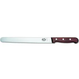 VICTORINOX SLICING KNIFE, ROUND EDGE, ROSEWOOD HANDLE - 30 CM