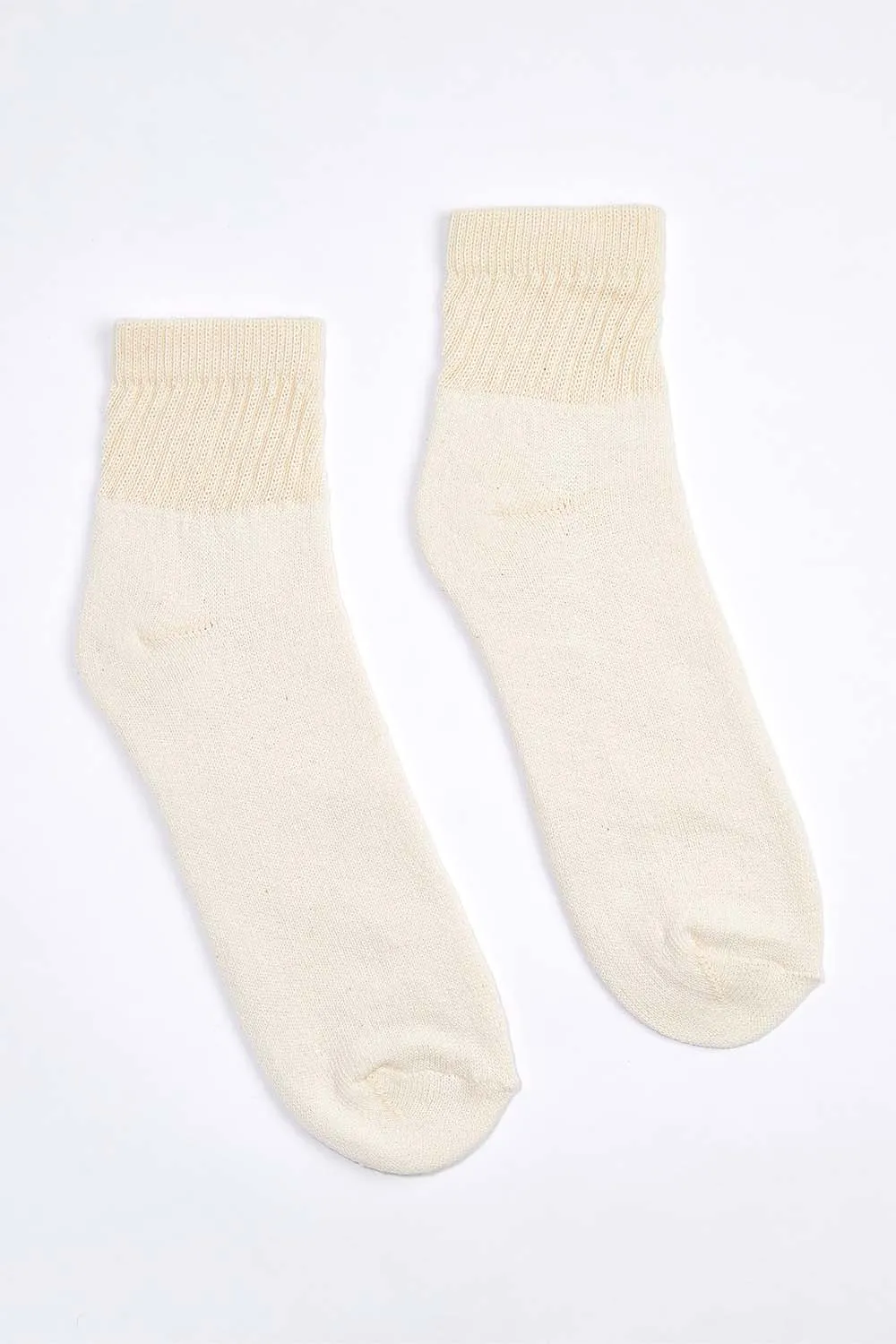 Women's 6 Pack Organic Cotton Socks Natural-White Ankle