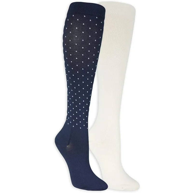 Women's Graduated Compression Knee High Socks - 2 Pair Packs