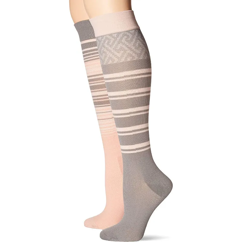 Women's Graduated Compression Knee High Socks - 2 Pair Packs